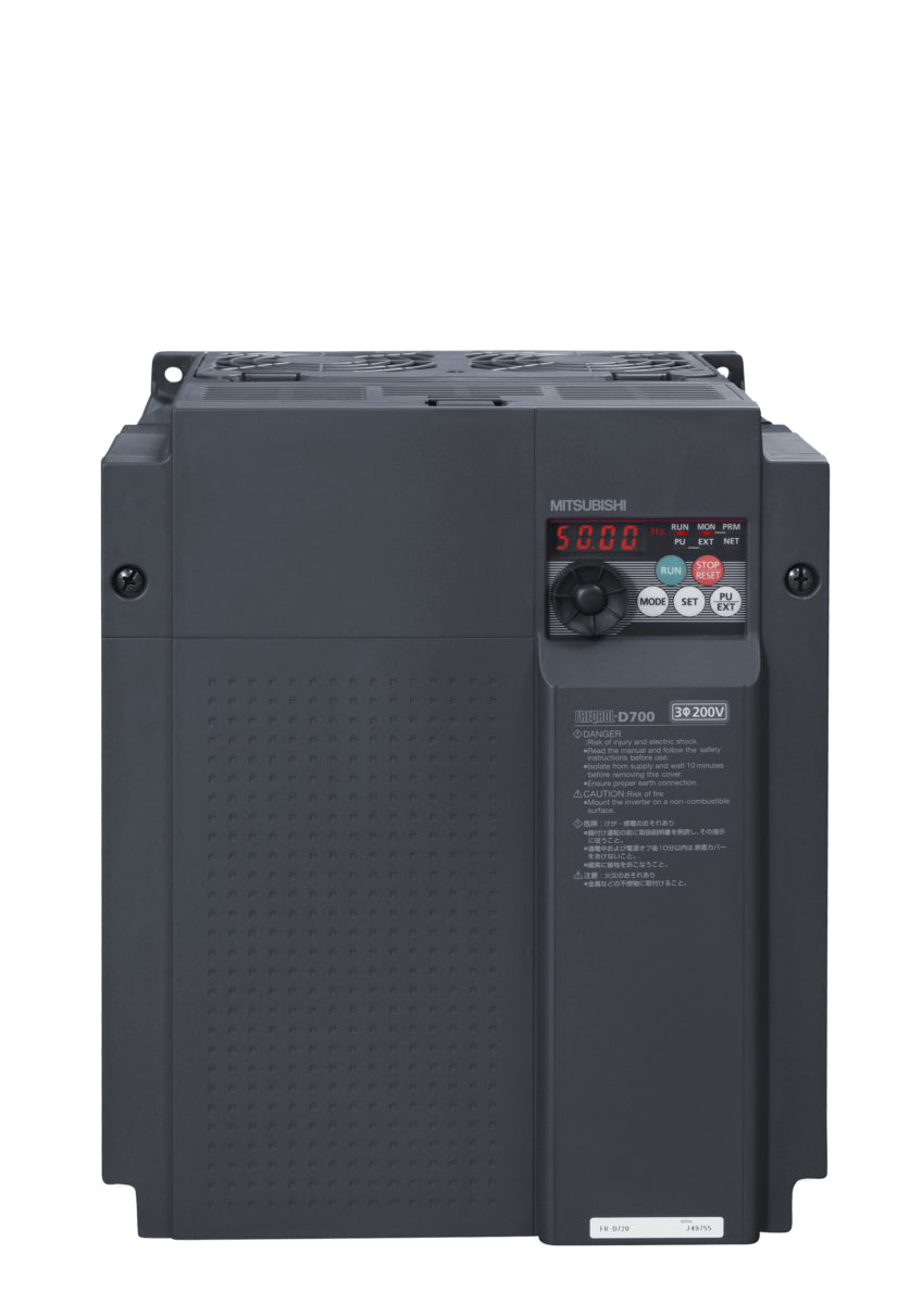Mitsubishi Electric FR-D720-15K Compact Inverter - 15kW 3-Phase 200-240V - Front View