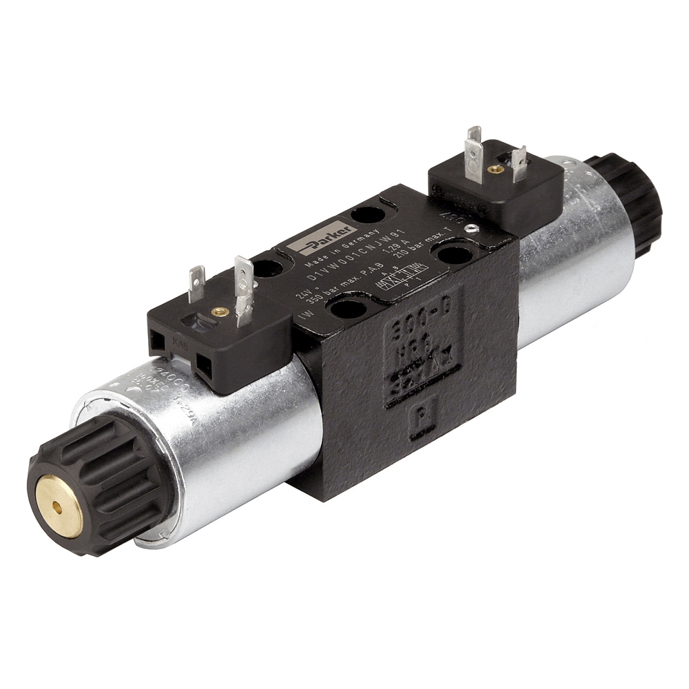 Parker D1VW004CNJW91 D1VW Series Directional Control Valve, 3/4-Way, Solenoid Controlled, NFPA D03