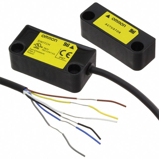 Omron D40Z-1C5 / 74Y6318 D40Z Series Non-Contact Safety Interlock Switch, SPST-NO, IP67