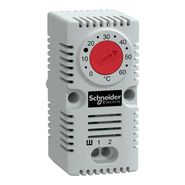 Schneider Electric NSYCCOTHO Enclosure Thermostat, 0-60°C, 1 NO, 220 V