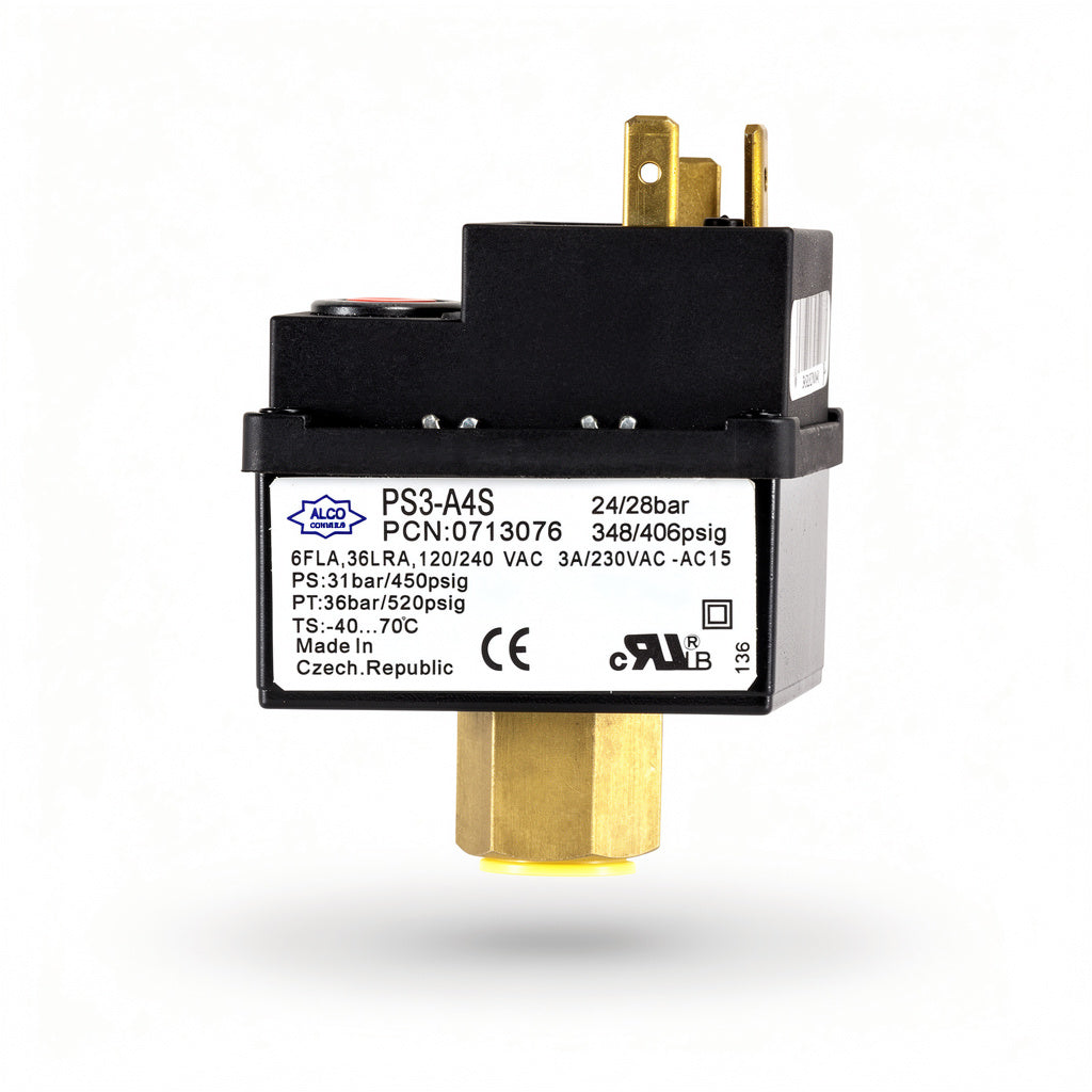 Emerson ALCO PS3-A4S Dual Pressure Switch, 24/28 Bar, PCN 0713076