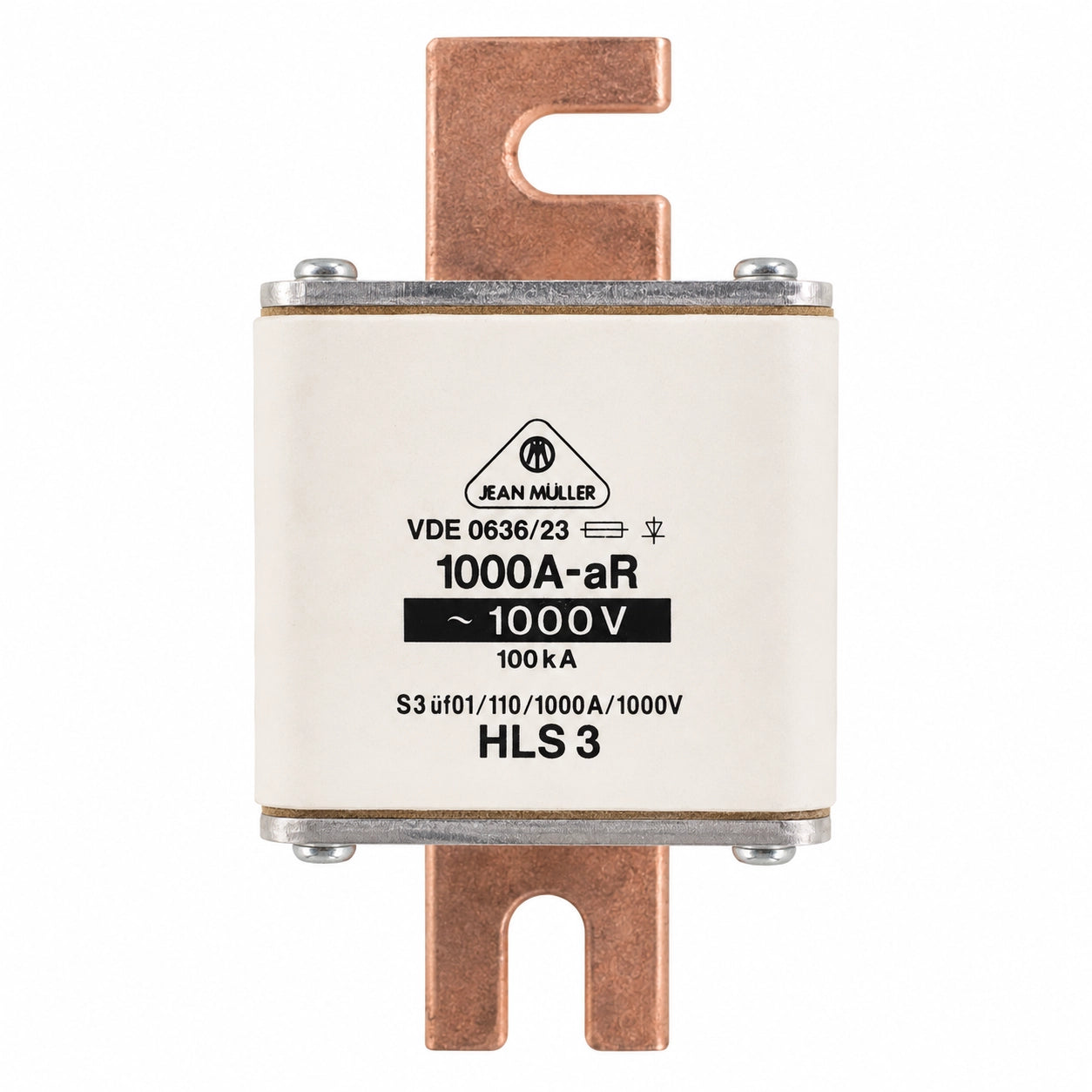 JEAN MÜLLER S3üf01/110/1000A/1000V Semiconductor Fuse, 1000 A, 1000 VAC