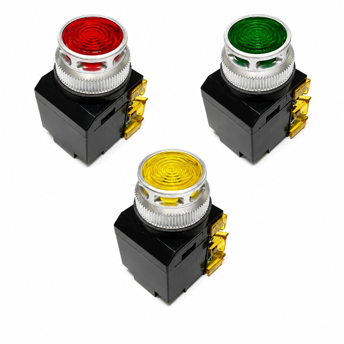 KOINO KH-511 / KH-512 / KH-513 / KH-514 Illuminated Pushbutton Switch, 110/220VAC, Ø25/Ø30