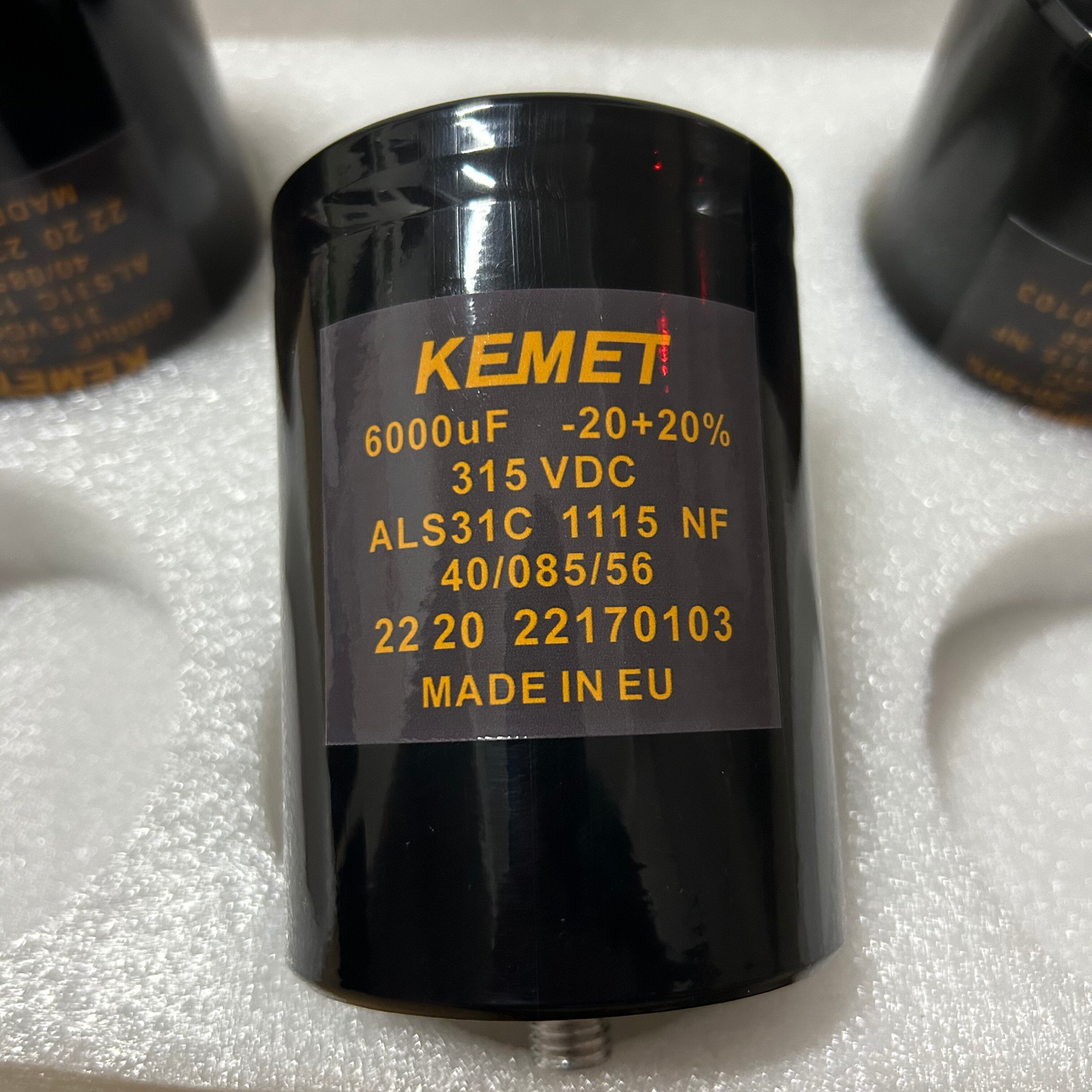 KEMET ALS31C1115NF Aluminum Electrolytic Capacitor - 6000uF 315VDC - Front View