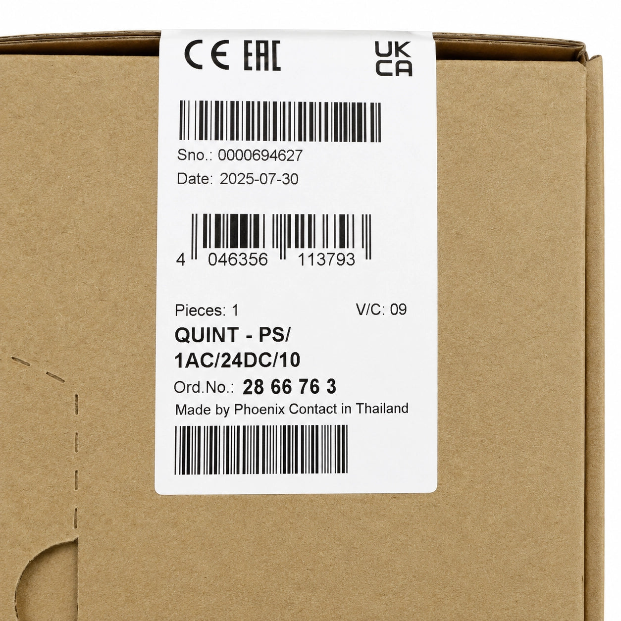Phoenix Contact QUINT-PS/1AC/24DC/10 Power Supply, 24 V DC, 10 A