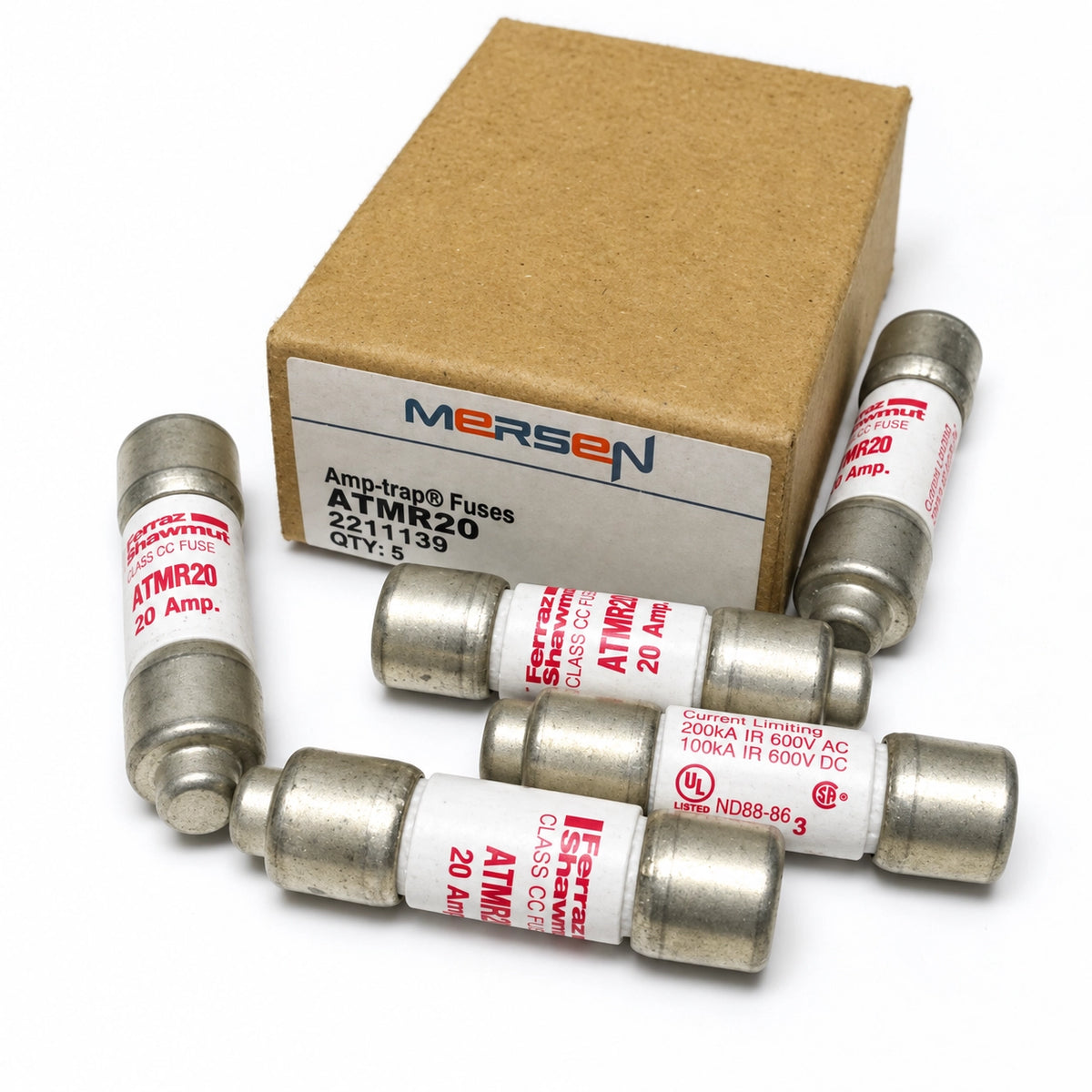 Mersen ATMR Class CC Fast-Acting Power Fuse Series, 1/10–30 A, 600 VAC/DC
