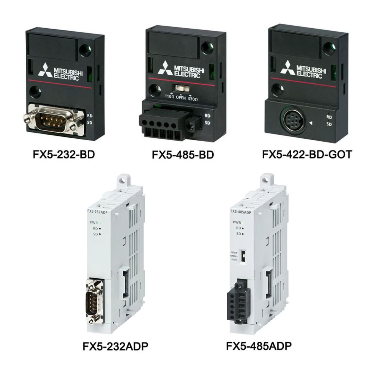 Mitsubishi Electric FX5-422-BD-GOT MELSEC iQ-F Series RS-422 Communication Expansion Board, 8-Pin Mini-DIN, GOT Connection