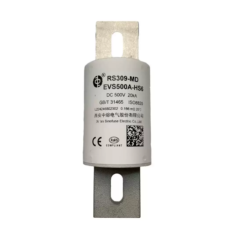 Sinofuse RS309-MD EVS500A-HS6 High-Speed Fuse - 500V DC 500A - Front View
