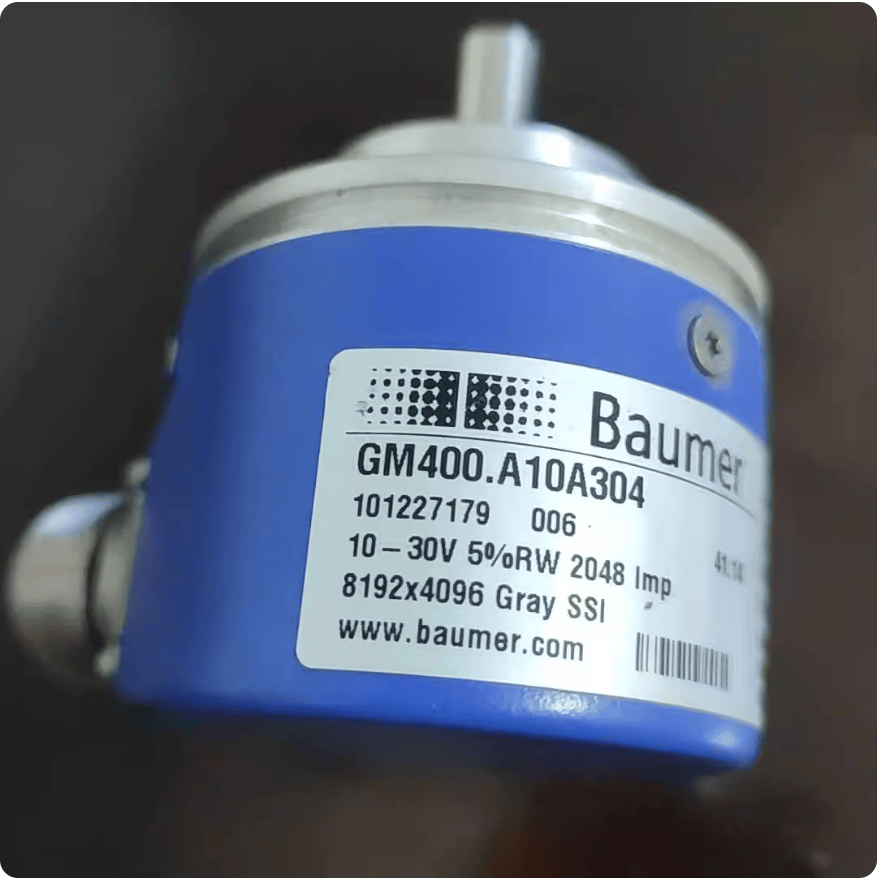 Baumer Baumer GM400.A10A304 Absolute Encoder, 8192/4096 Resolution, Gray SSI, 10-30V, 2048 Imp, Solid Shaft