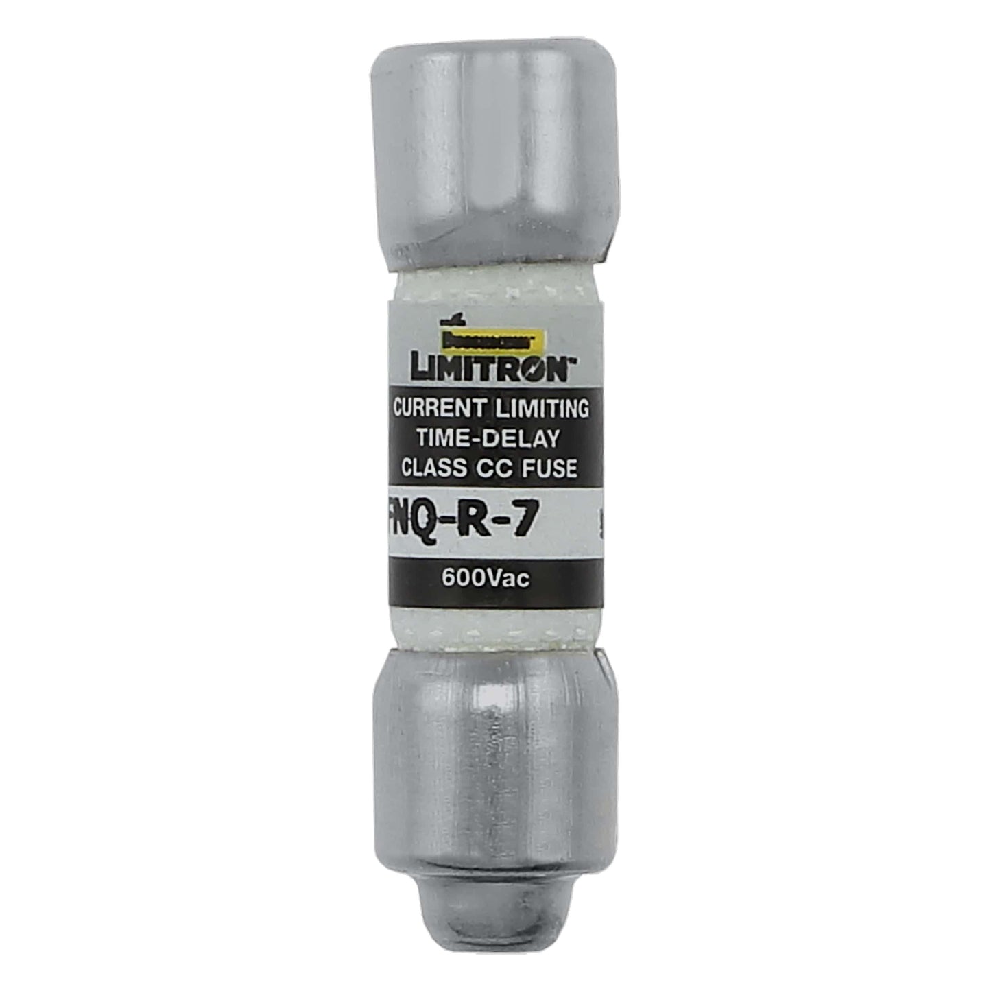 Eaton FNQ-R-7-1/2 Class CC Fuse - 7.5A 600Vac Time-Delay Current Limiting - Front Representative View
