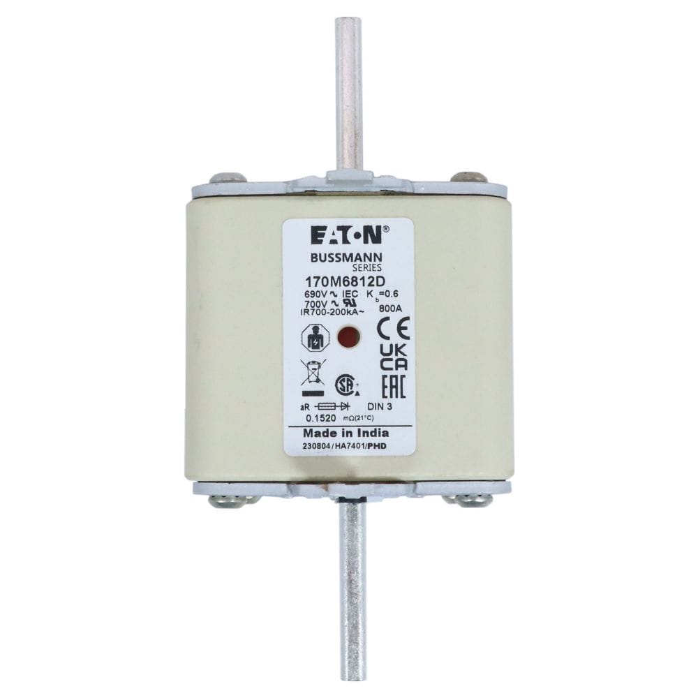 Eaton Bussmann 170M6812D High Speed Square Body Fuse - 800A 690V - Technical Datasheet View
