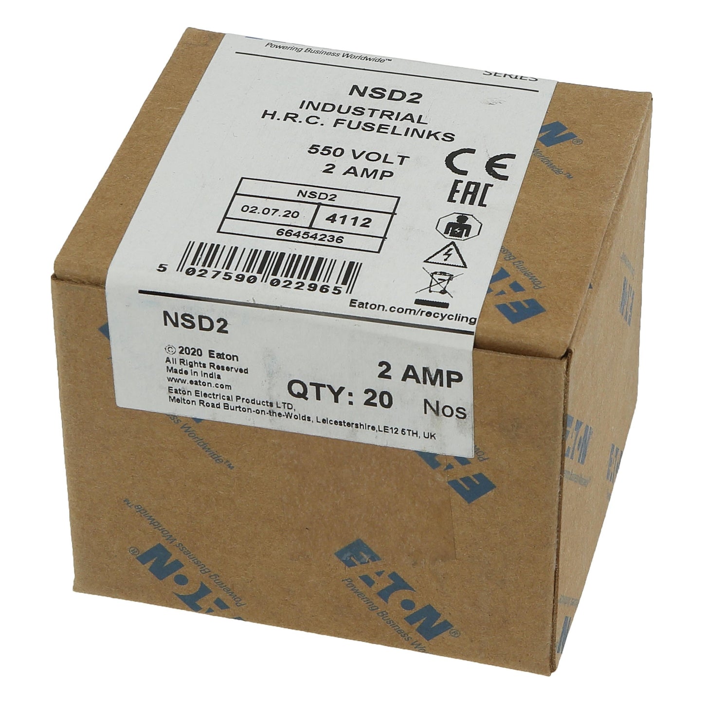 Bussmann NSD2 10pcs Bussmann NSD2 2A 550V gG BS88 Fuses
