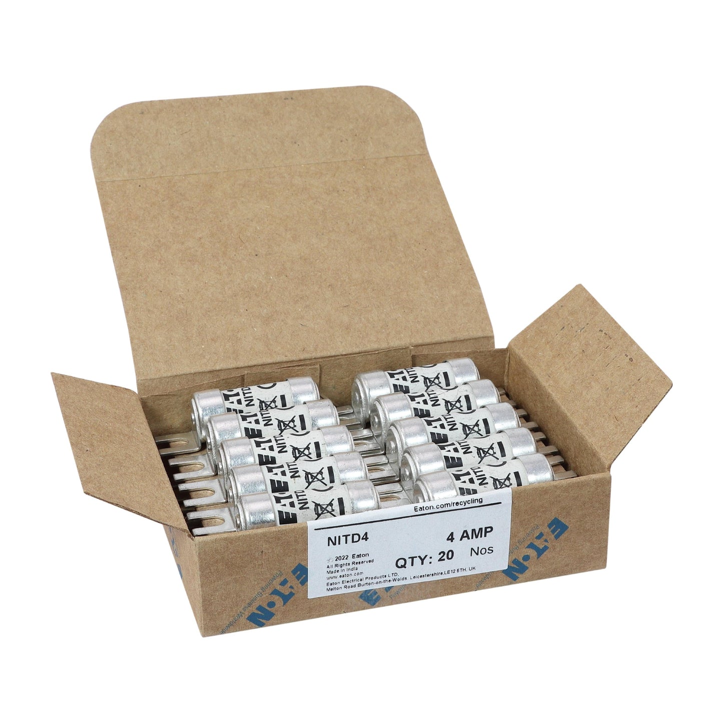 EATON NITD4 10pcs Eaton Bussmann NITD4 550V BS88 14 x 55 mm, gL/gG Fuses