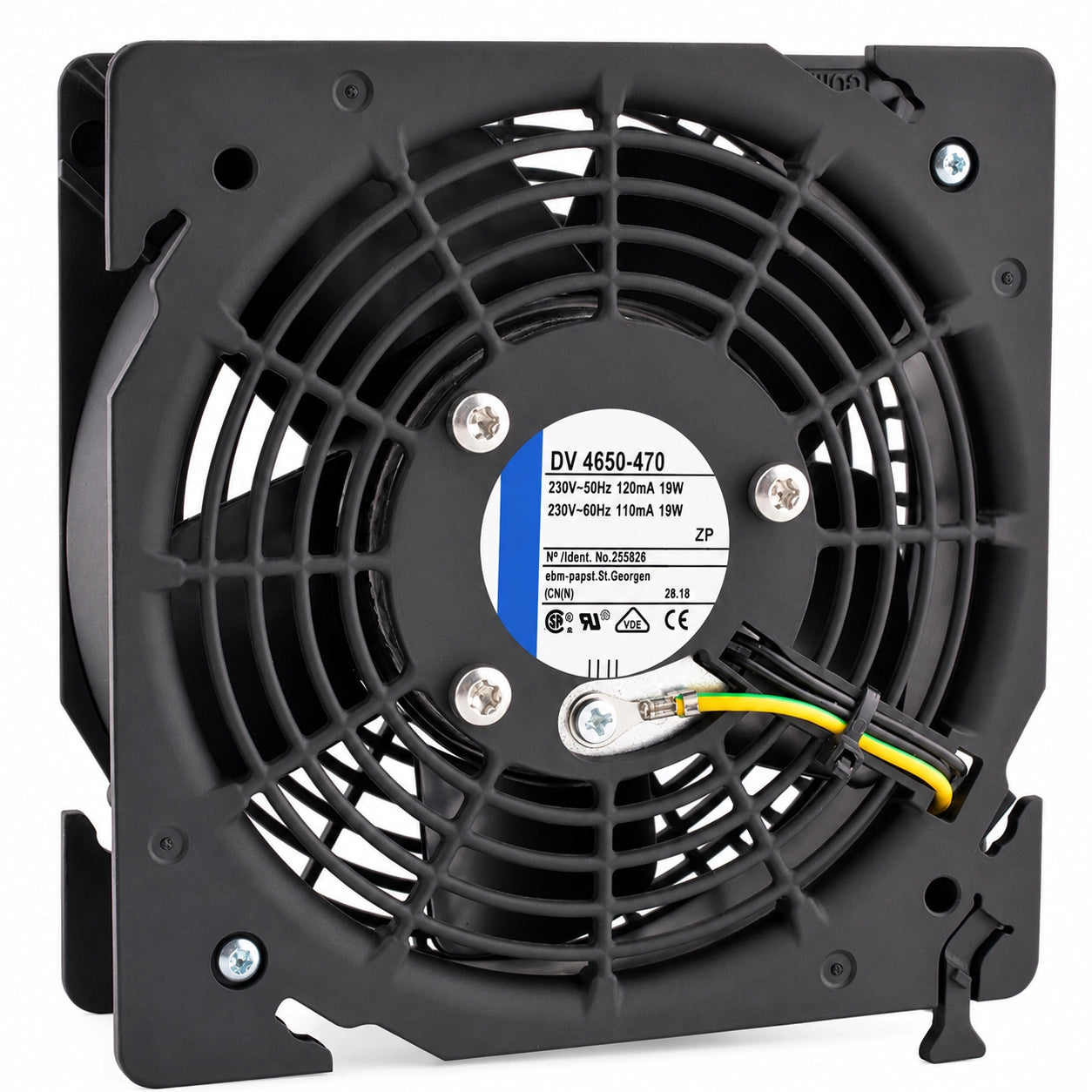ebm-papst DV4650-470 AC Axial Fan, 230 VAC, 120 × 120 × 38 mm