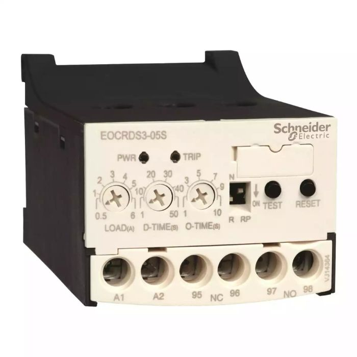 Schneider Electric EOCRDS3-05S Electronic Overcurrent Relay - 0.5 to 6 A Protection Range - Front View