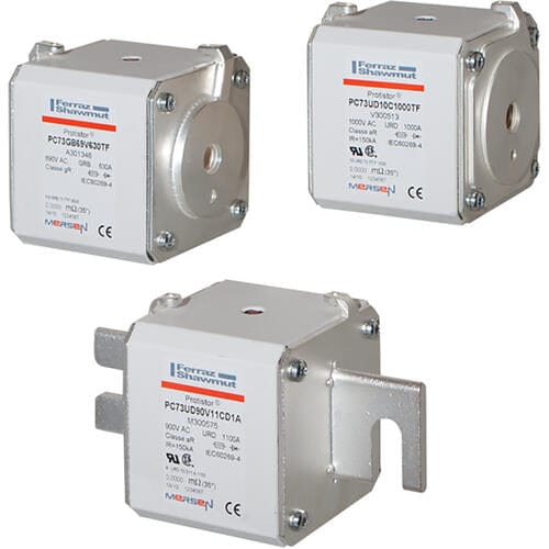 Mersen PC73UD85V14CTF W300517 Protistor High-Speed Fuse - 1400A 850VAC Size 73 - Tapped Terminal Face