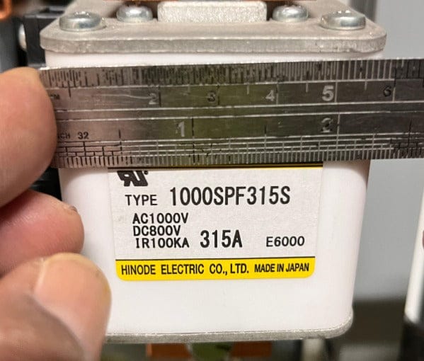 Hinode Hinode 1000SPF315S 315A 1000Vac aR Fuses (3 Pieces)
