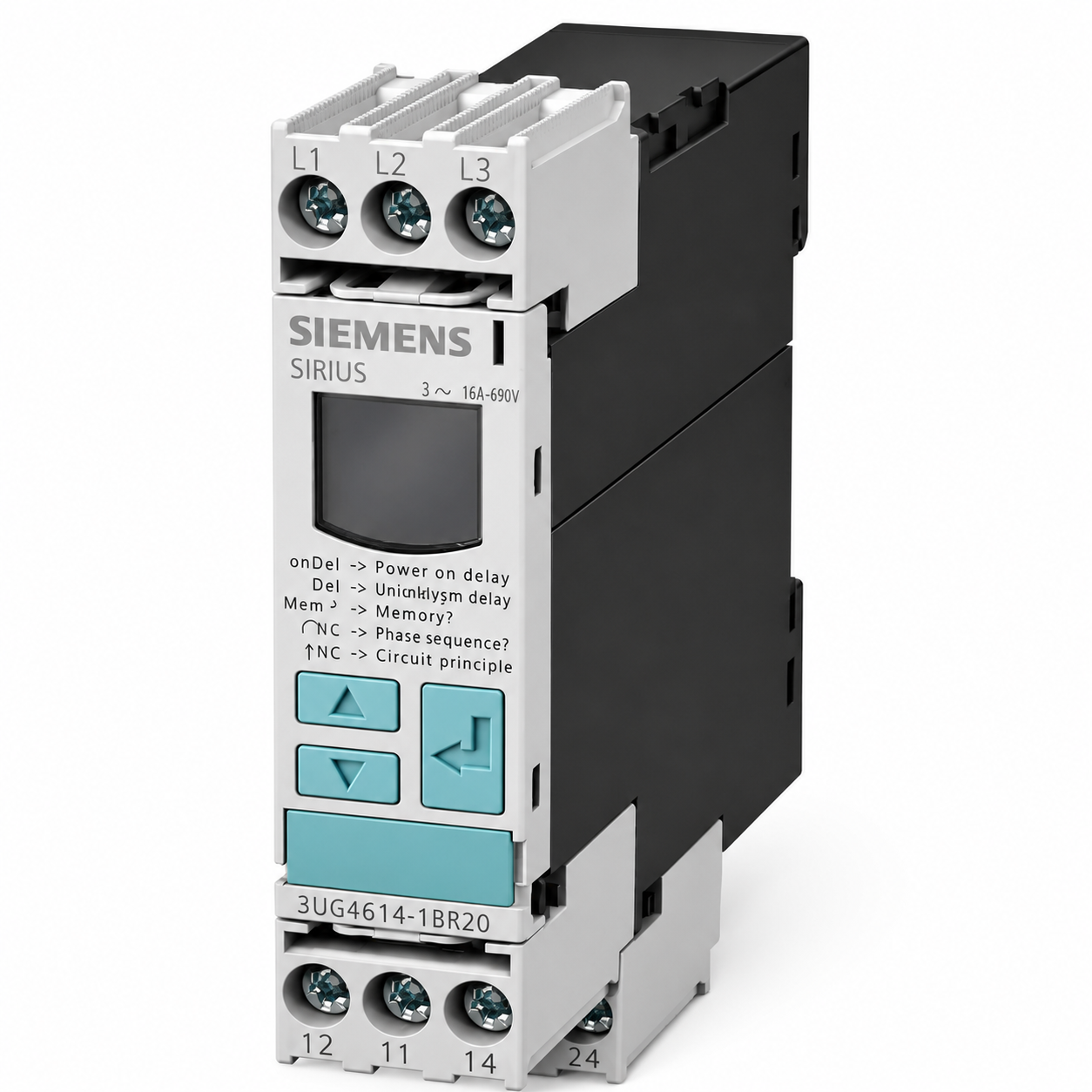 Siemens 3UG4615-1CR20 Network Monitoring Relay - 3x 160-690 V AC - Dimensional Drawing