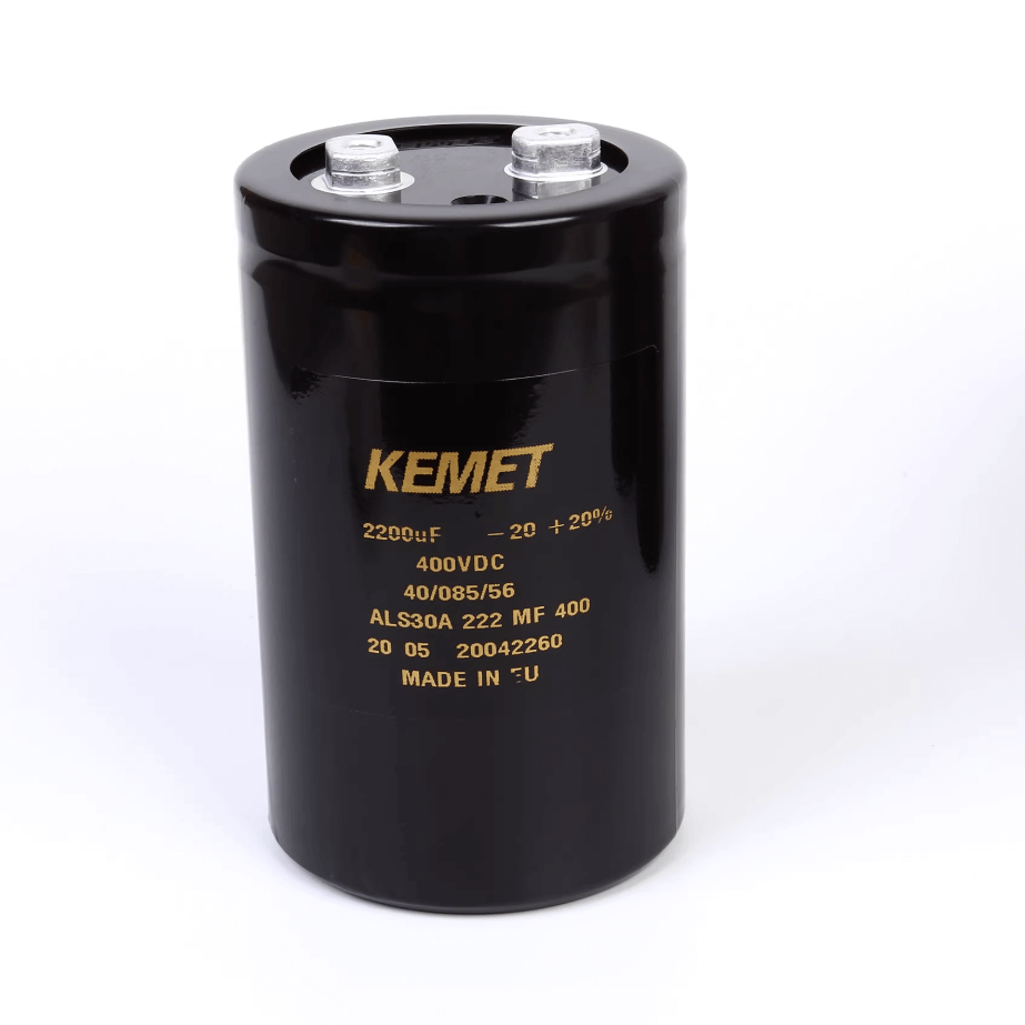 KEMET ALS30A222MF400 Aluminum Electrolytic Capacitor - 2200µF 400V - Front View