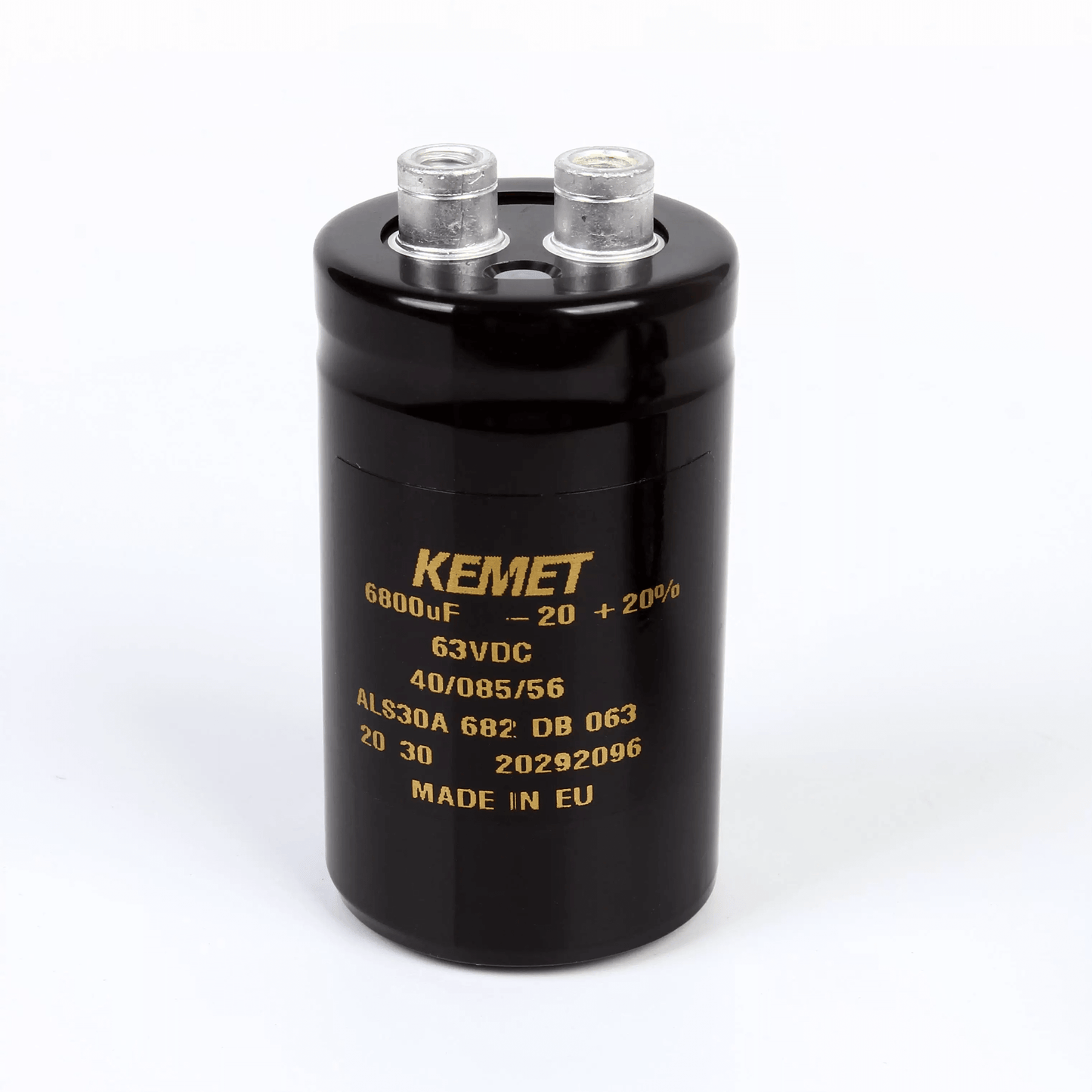 KEMET ALS30A682DB063 Aluminum Electrolytic Capacitor - 6800 µF 63V - Front View
