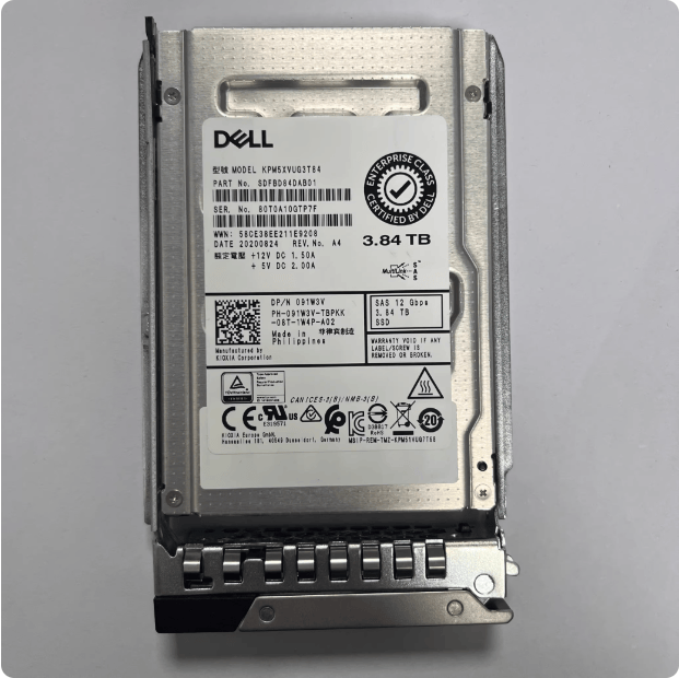 Dell Kioxia KPM5XVUG3T84 Enterprise SAS SSD - 3.84TB 12Gbps - Product Image