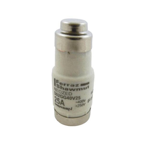 Mersen Industrial Fuses Mersen NEOZED D02GG40V25 gG Fuse-link, 25A 400VAC 250VDC, D02 Size, - Pack of 10