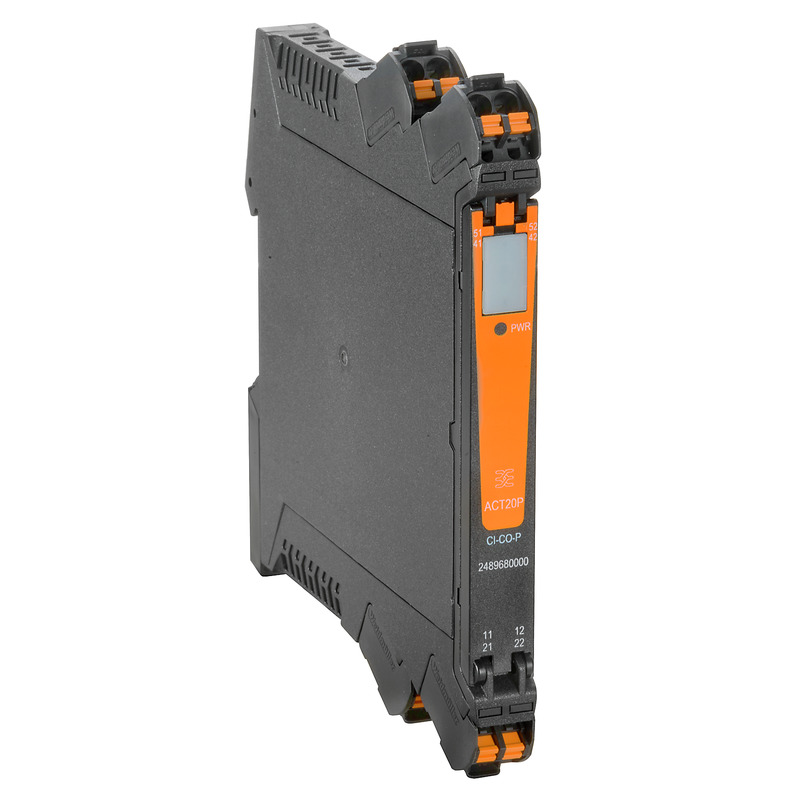 Weidmüller ACT20P-CI2-CO-OLP-P Signal Converter - 2-Way Galvanic Isolation - Datasheet Overview View