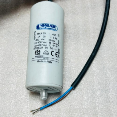 COMAR MKA 450-25 MKA 450 Series Motor Run Capacitor, 25µF, 450VAC
