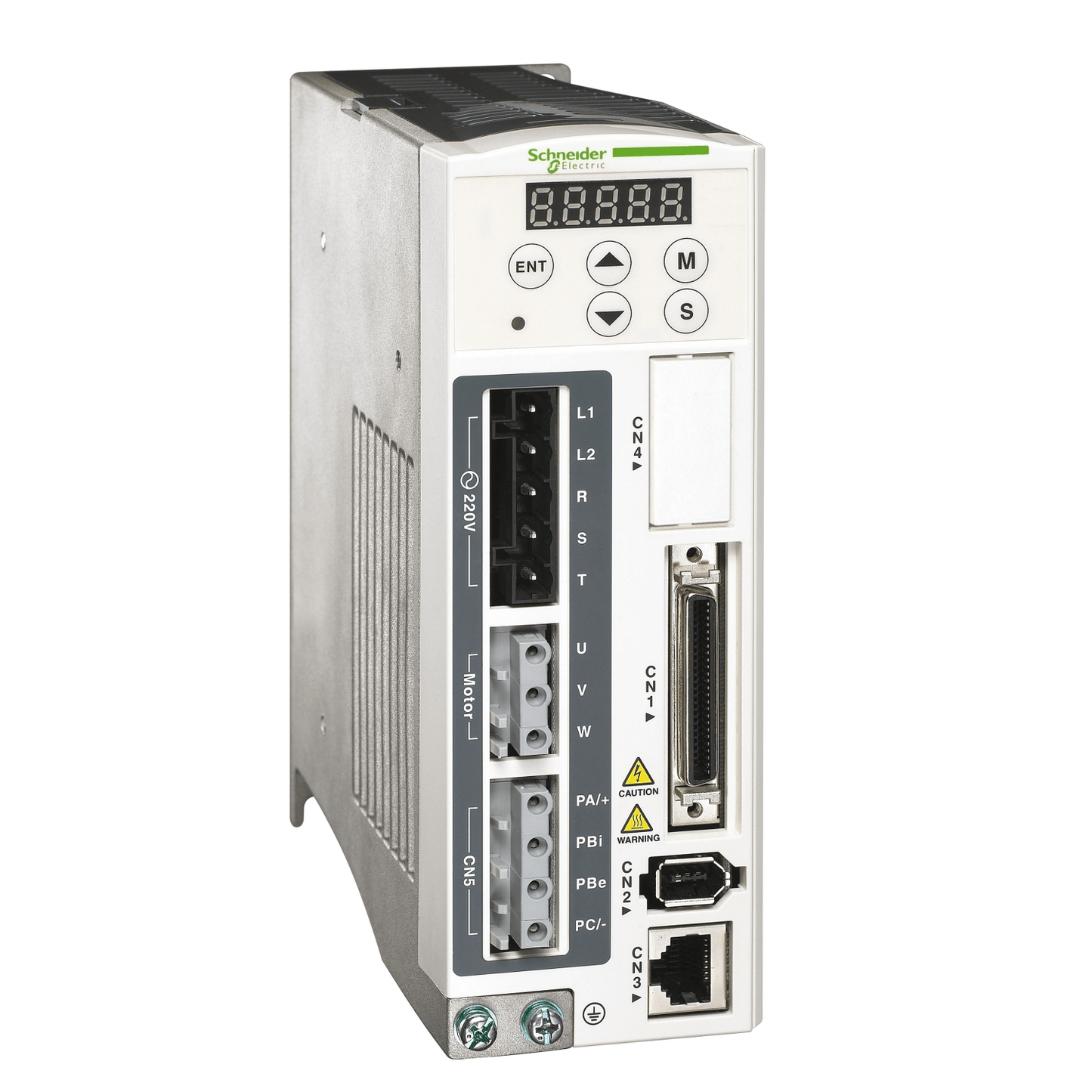 Schneider Motion servo drive Schneider Electric LXM23DU04M3X Lexium 23 Motion Servo Drive — Single-Phase 200–255 VAC Supply, 400 W Output, Integrated I/O — Compact Servo Drive