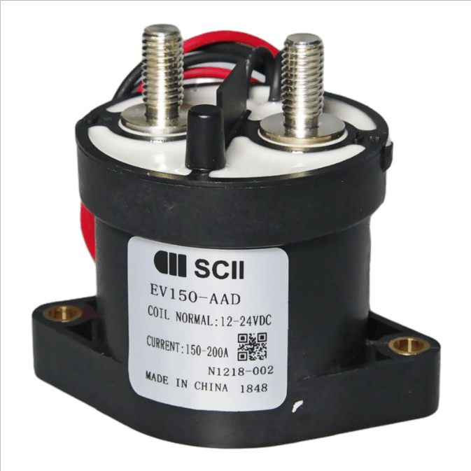 SCII EV150-AAD High-Voltage DC Contactor - 150A 900VDC SPST-NO - Dimensional Drawing and Wiring Diagram