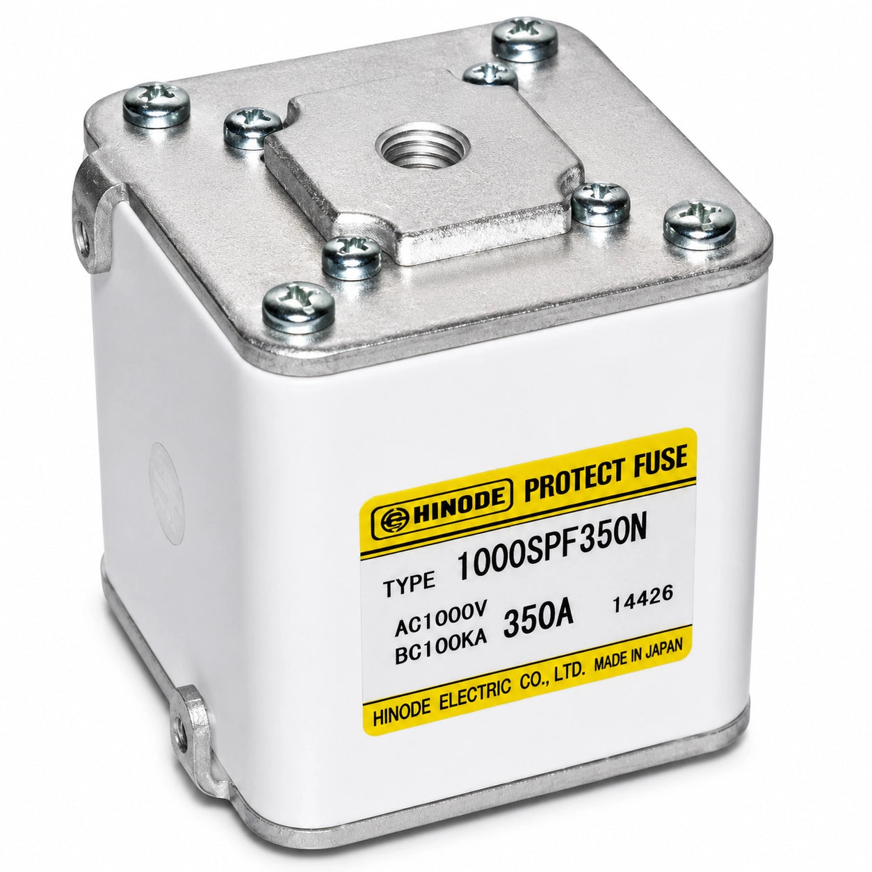 Hinode 1000SPF350N Protect Fuse - AC1000V 350A - Front View