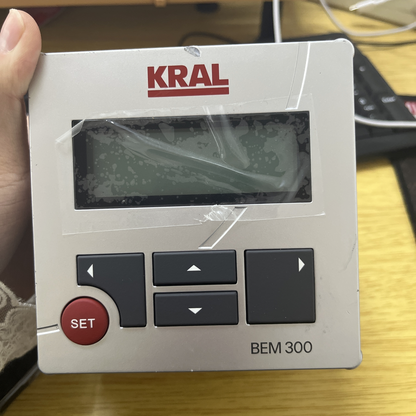 KRAL BEM 300 Electronic Flow Meter Unit - LCD Display and Programming Interface - Front View