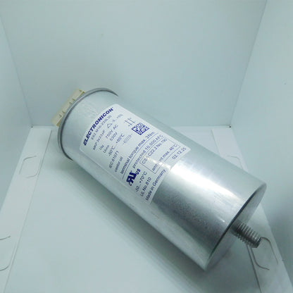 Electronicon E62.M16-233L30 capacitor nameplate 3x23µF 750V - Label Close-up