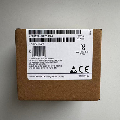 Siemens 6ES7235-0KD22-0XA0 Analog I/O Module - 4 AI / 1 AQ 12-Bit - Factory Packaging Box Label