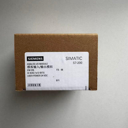 Siemens 6ES7235-0KD22-0XA0 Analog I/O Module - 4 AI / 1 AQ 12-Bit - Factory Packaging Box Label