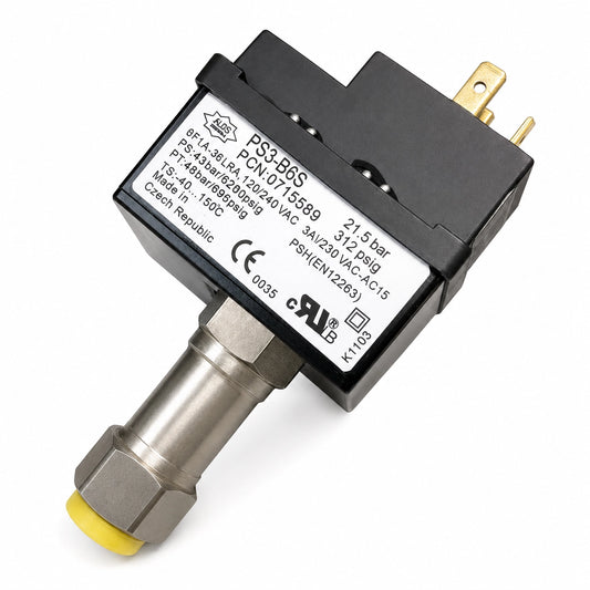 Emerson ALCO PS3-B6S Pressure Control Switch - 21.5 bar High Pressure - Front View