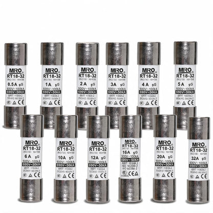 MIRO RO15 Cylindrical Fuse Link - 32A aM 10x38mm - Front View