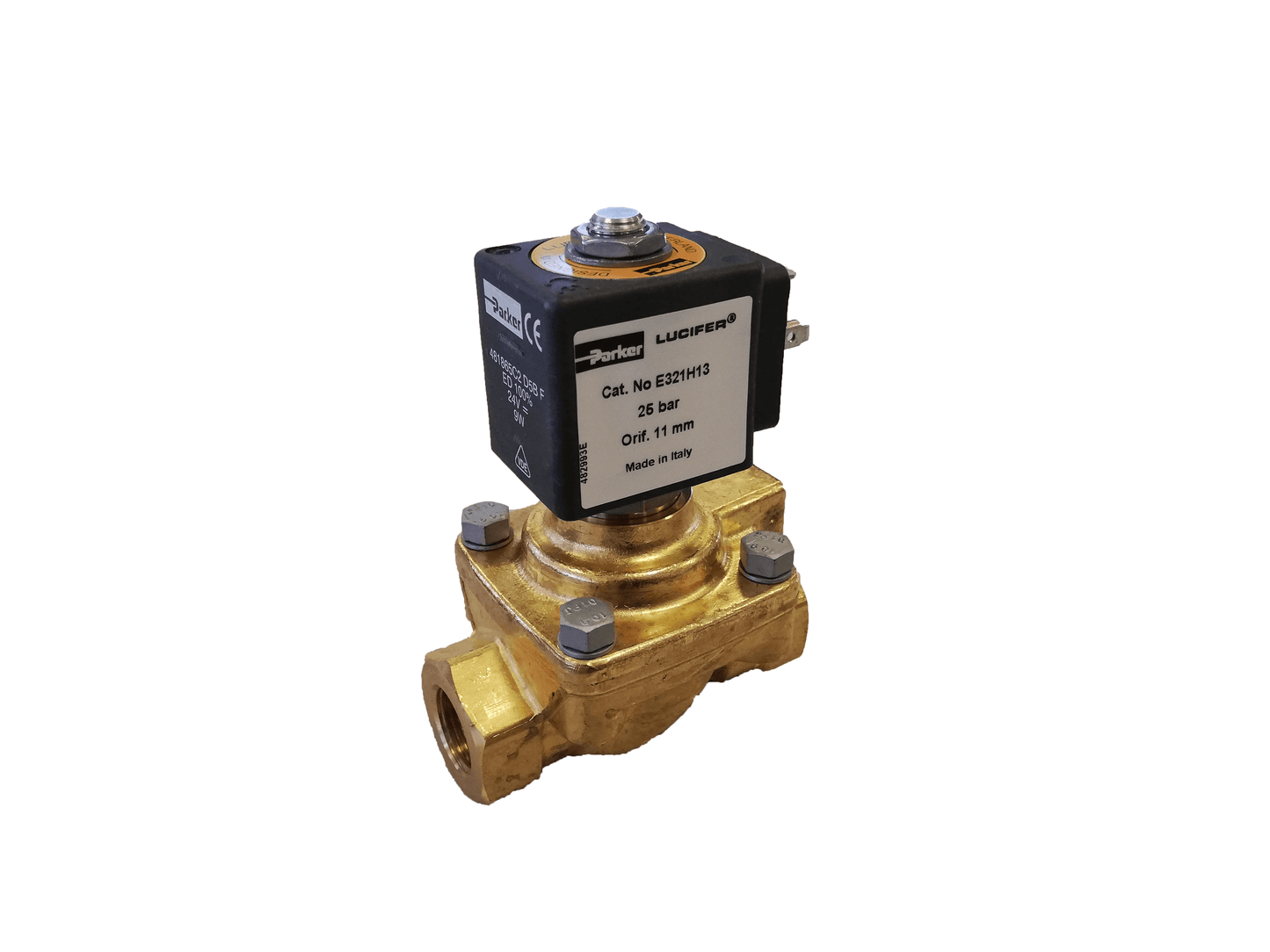 Parker 321H35-2995-481865C2 2-Way Normally Closed Solenoid Valve, 1/2" Port, 24VDC
