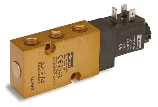 Parker 341N03-496131C2 N "High Flow" NAMUR Series Solenoid Valve, 5/2 Way, 24V DC