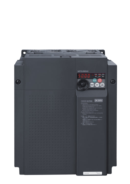 Mitsubishi Electric FR-D720-15K Compact Inverter - 15kW 3-Phase 200-240V - Front View