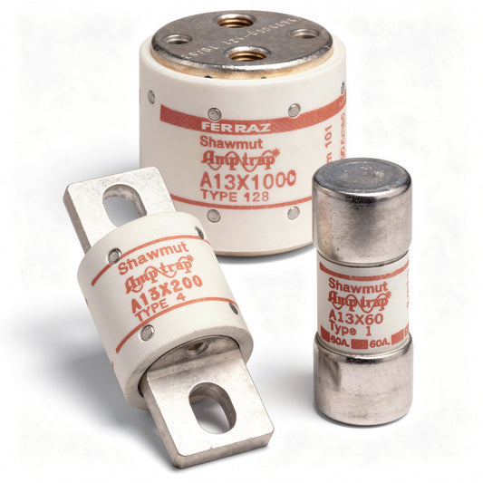 Mersen A13X10-2 Semiconductor Protection Fuse - 10A 130V AC - Front View