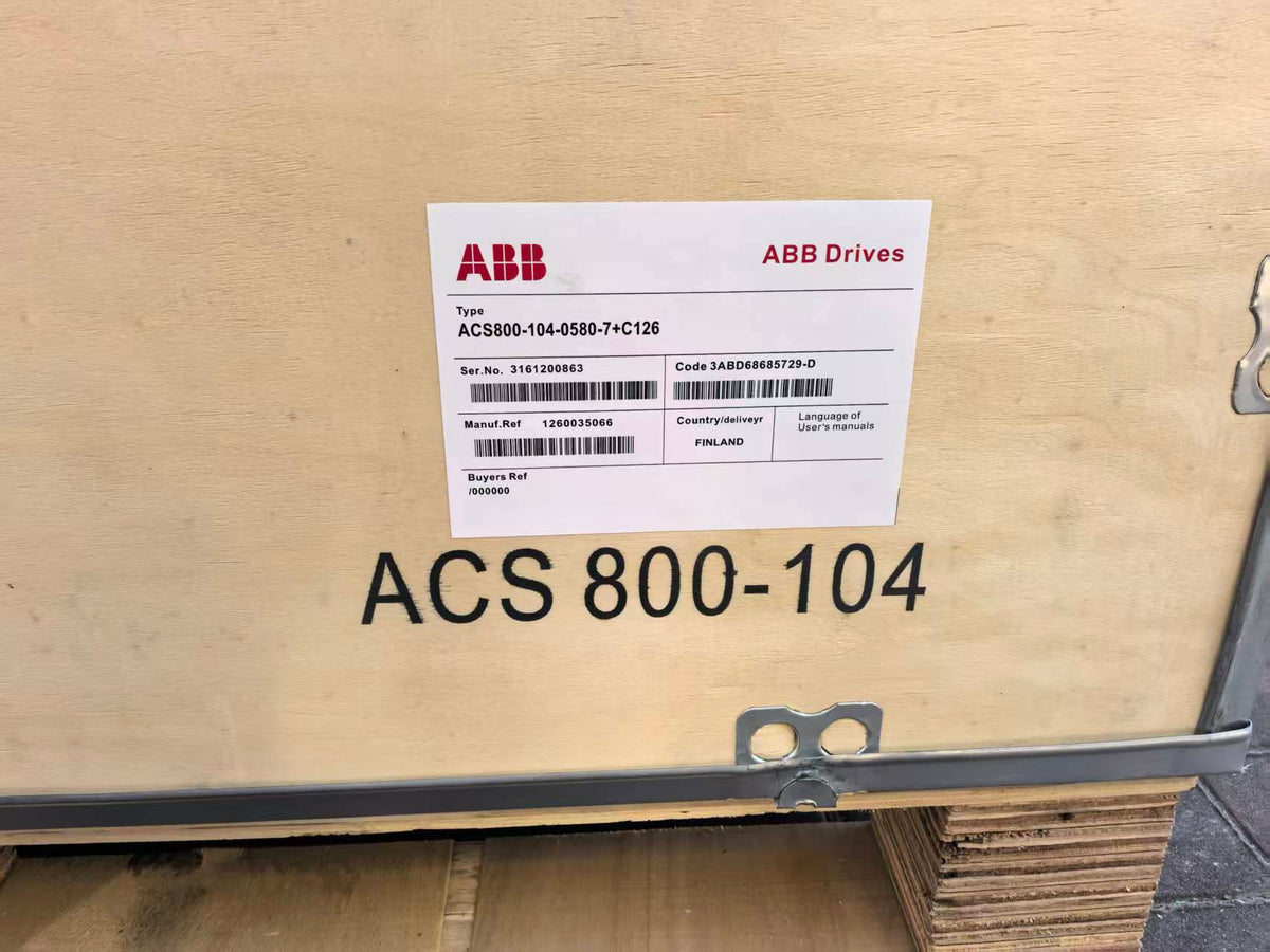 ABB ACS800-104-0580-7+C126 / 3ABD68685729-D / 1260035066 Drive
