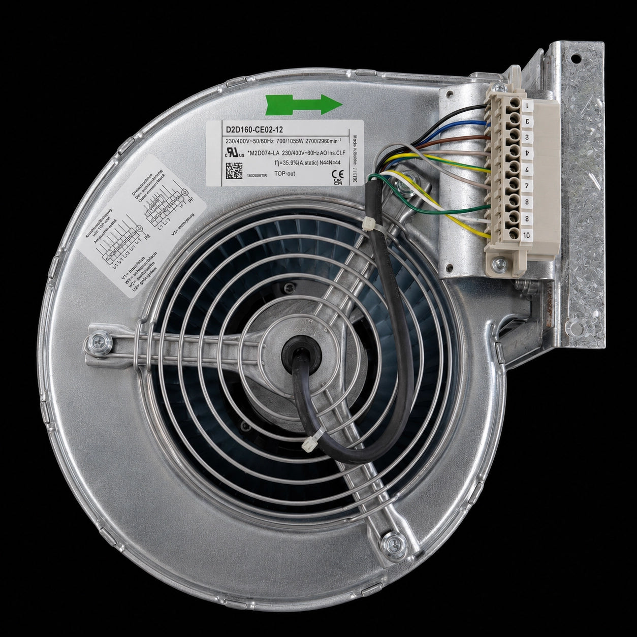ABB D2D160-CE02-12 Fan Kit, AC Centrifugal Fan Unit, ALCL-2X-X