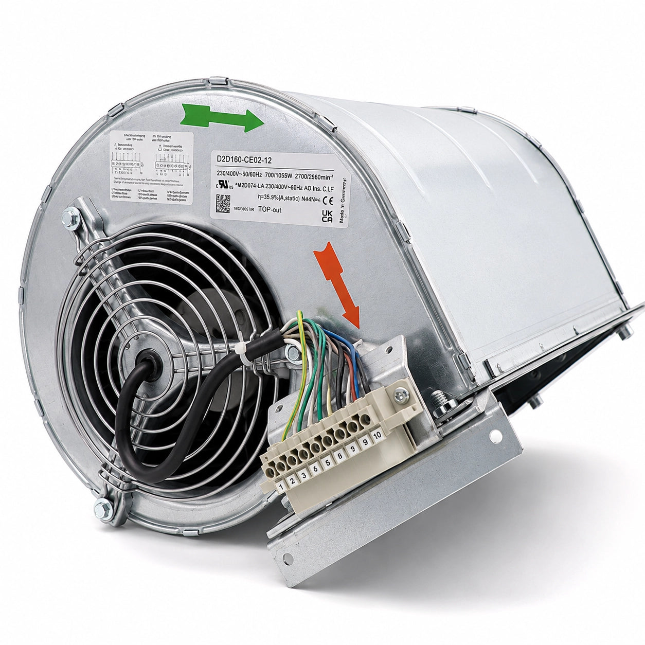 ABB D2D160-CE02-16 Long-Life Centrifugal Fan, Fan Unit, AC Centrifugal Fan