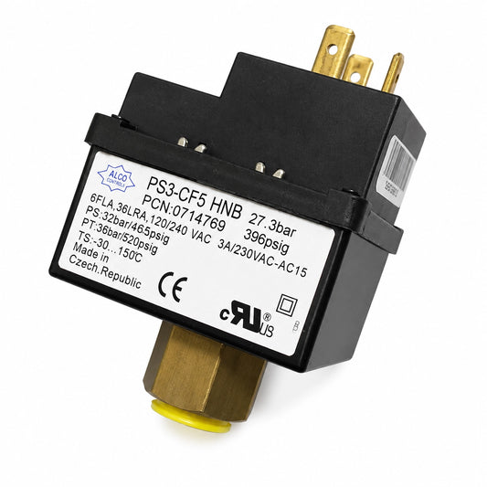 ALCO CONTROLS PS3-CF5 HNB / 0714769 Pressure Switch, 27.3 bar, 120/240 VAC