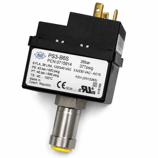 ALCO Controls PS3-B6S / 0715914 Pressure Switch, 26 bar, 120/240 VAC