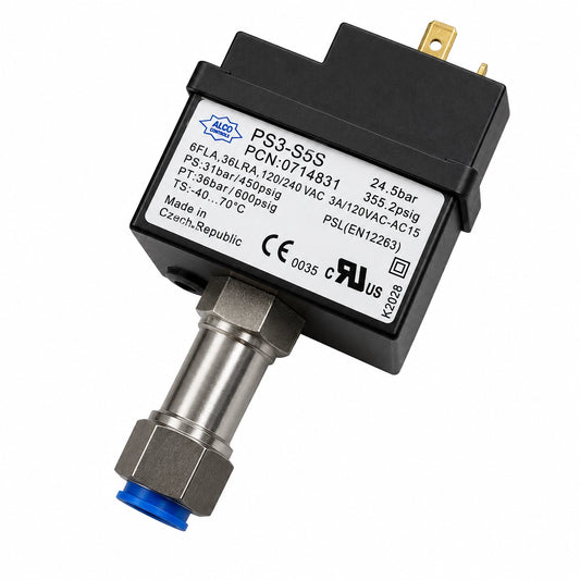 ALCO Controls PS3-S5S / 0714831 Pressure Switch, 24.5 bar, 120/240 VAC