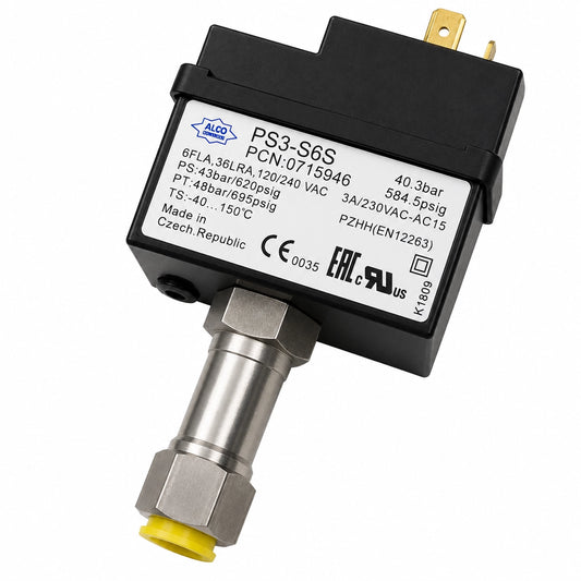 ALCO Controls PS3-S6S / 0715946 Pressure Switch, 40.3 bar, 120/240 VAC