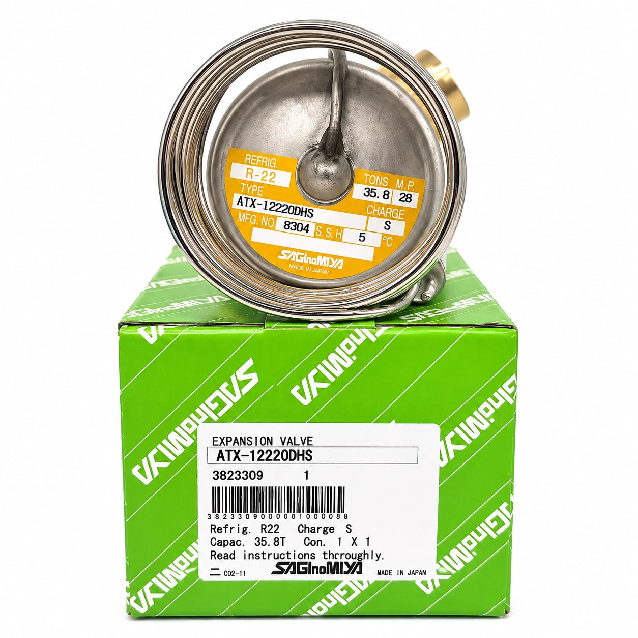 Saginomiya ATX Series Thermostatic Expansion Valves, R22/R404A/R407C, External Equalizer