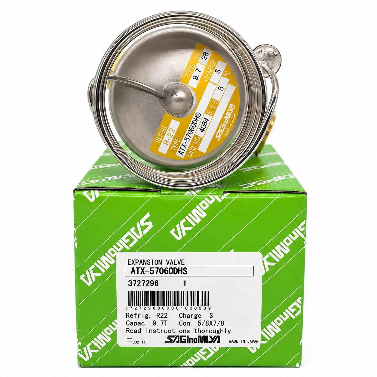 Saginomiya ATX Series Thermostatic Expansion Valves, R22/R404A/R407C, External Equalizer